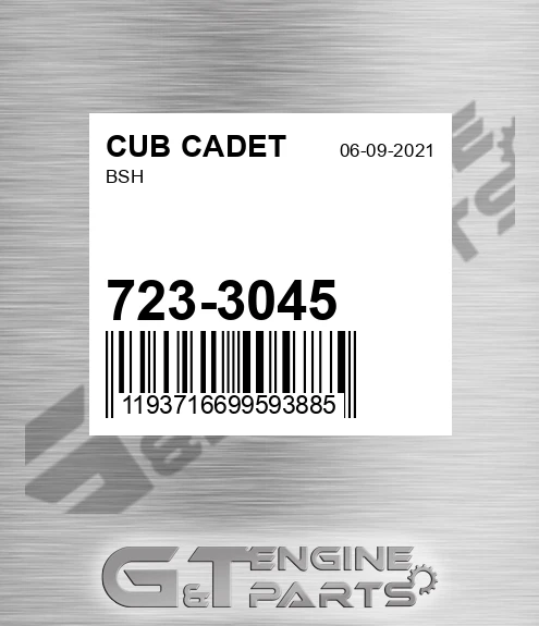 723-3045 Bsh for CUB CADET