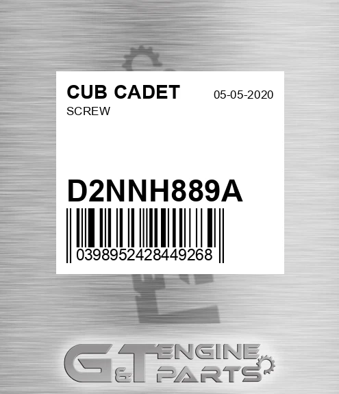 D2NNH889A A- Willfitpart for CUB CADET