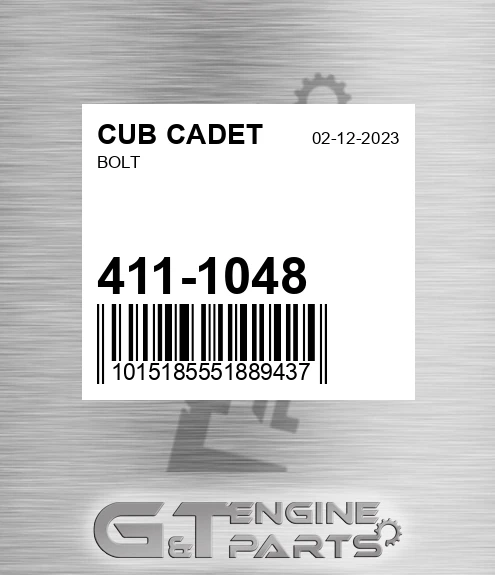 411-1048 Bolt for CUB CADET