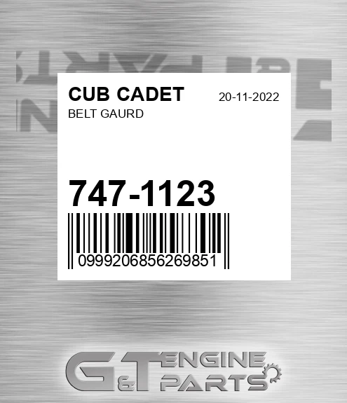 747-1123 Belt Gaurd for CUB CADET