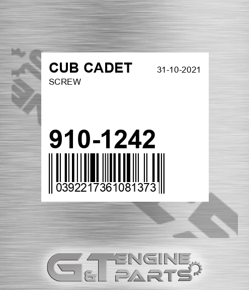910-1242 Screw for CUB CADET