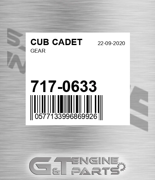 717-0633 Gear for CUB CADET