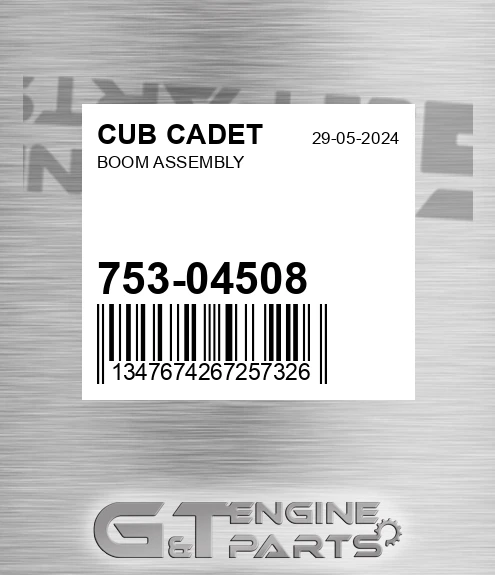 753-04508 Boom Assembly for CUB CADET