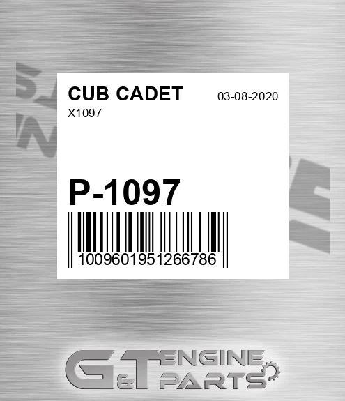 P-1097 X1097 for CUB CADET