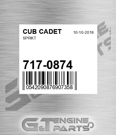 717-0874 Sprkt for CUB CADET