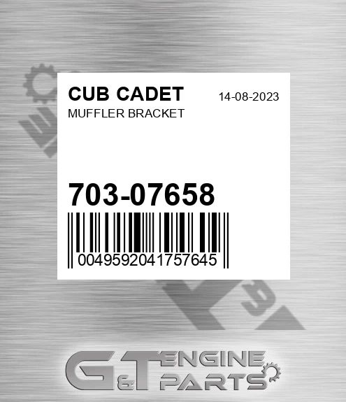 703-07658 Muffler Bracket for CUB CADET
