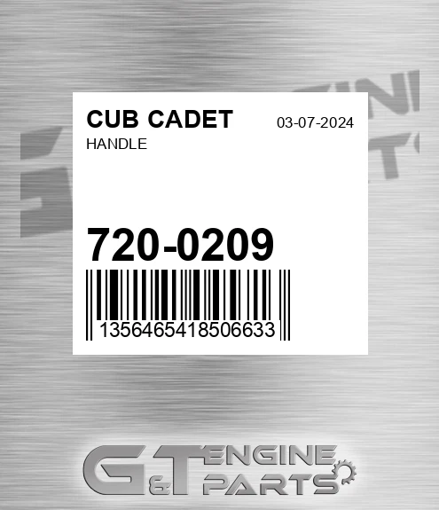 720-0209 Handle for CUB CADET