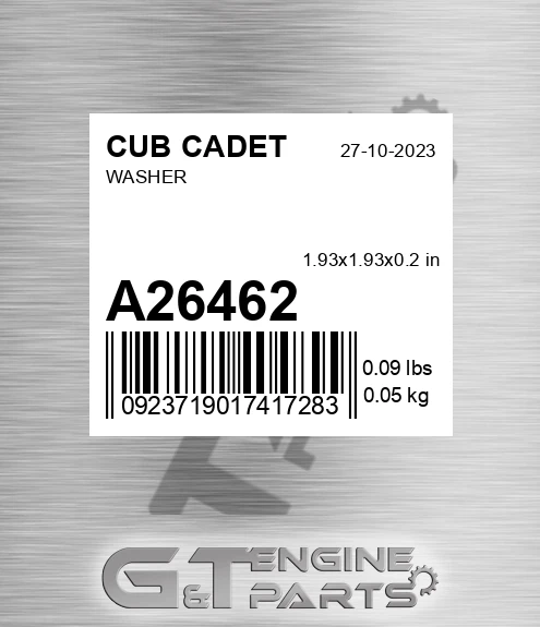 A26462 Washer for CUB CADET