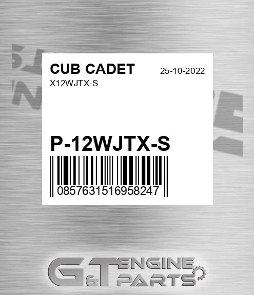 P-12WJTX-S X12wjtx-s for CUB CADET