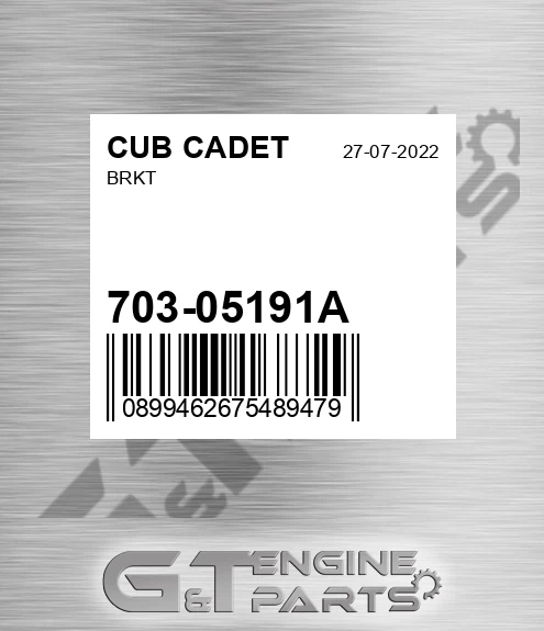 703-05191A Brkt for CUB CADET