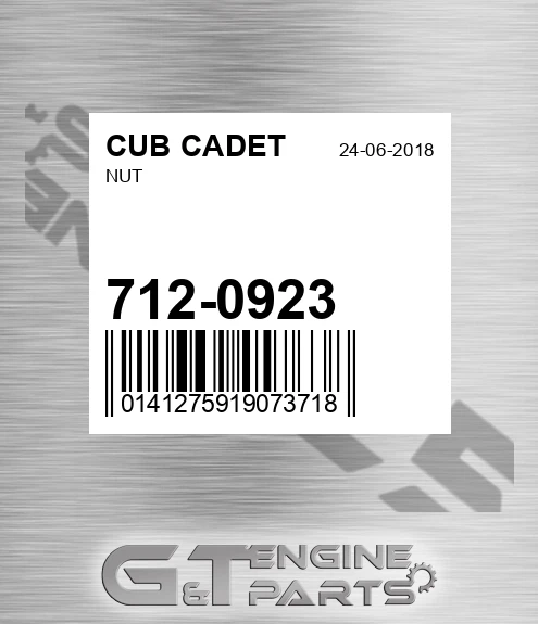 712-0923 Nut for CUB CADET