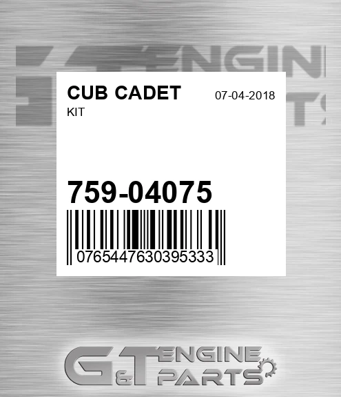 759-04075 Kit for CUB CADET