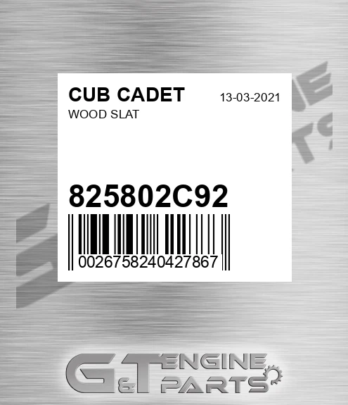 825802C92 Wood Slat