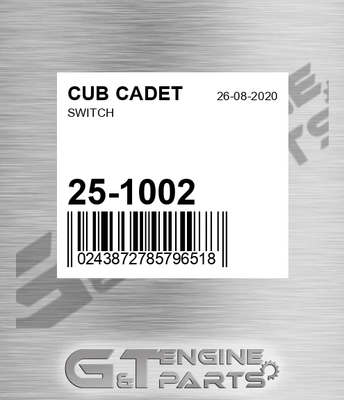 25-1002 Switch for CUB CADET