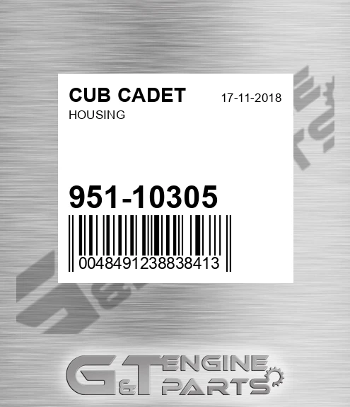 951-10305 Housing for CUB CADET
