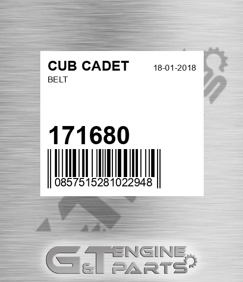 171680 CUB CADET Belt