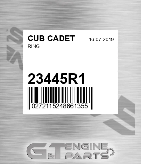 23445R1 Ring for CUB CADET