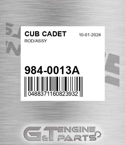 984-0013A Rod/assy for CUB CADET