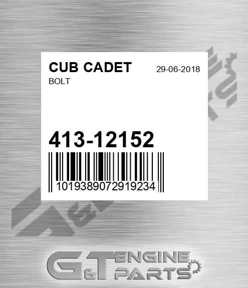 413-12152 CUB CADET Bolt