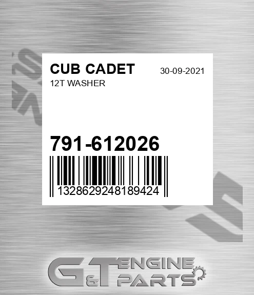 791-612026 12t Washer for CUB CADET