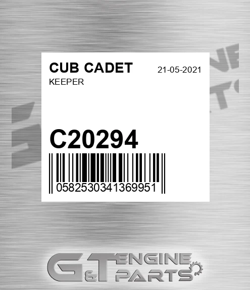 C20294 Keeper for CUB CADET