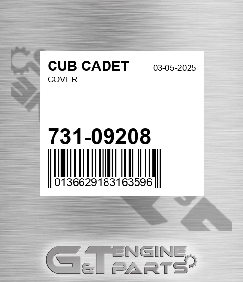 731-09208 Cover for CUB CADET