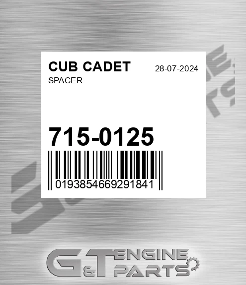 715-0125 Spacer for CUB CADET