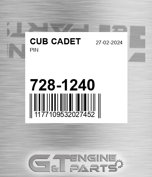 728-1240 Pin for CUB CADET