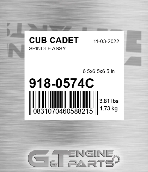 918-0574C Spindle Assy for CUB CADET