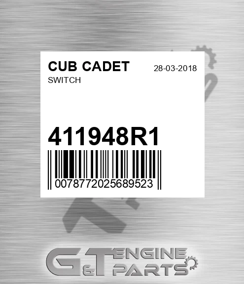 411948R1 Switch for CUB CADET