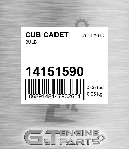 14151590 Bulb