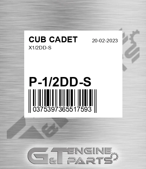 P-1/2DD-S X1/2dd-s for CUB CADET