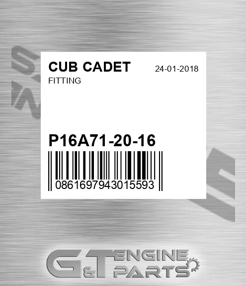 P16A71-20-16 Fitting
