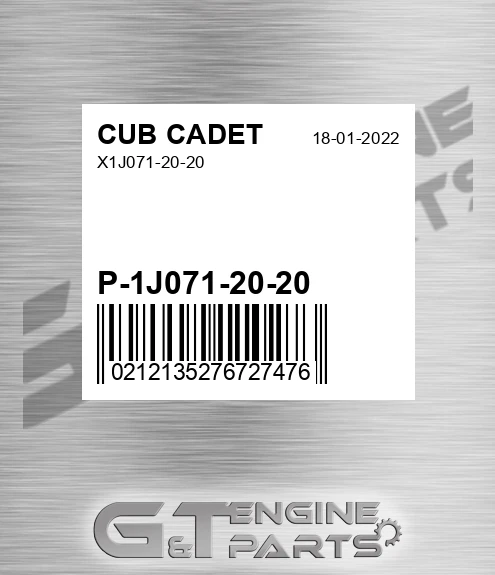 P-1J071-20-20 X1j071-20-20