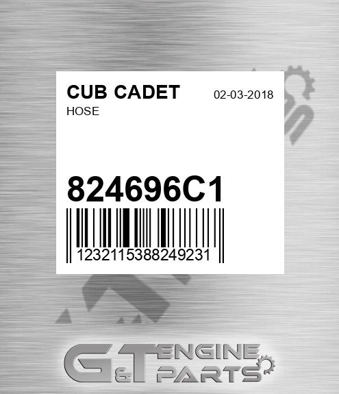 824696C1 Hose for CUB CADET