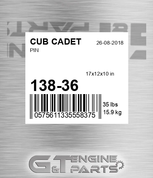 138-36 Pin
