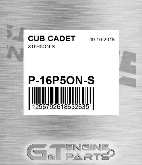 P-16P5ON-S X16p5on-s for CUB CADET