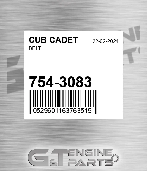 754-3083 Belt for CUB CADET