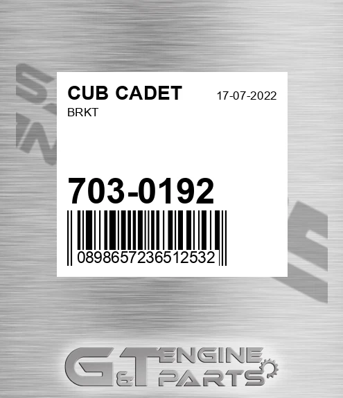 703-0192 Brkt for CUB CADET