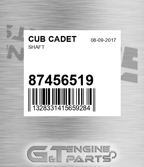 87456519 Shaft for CUB CADET