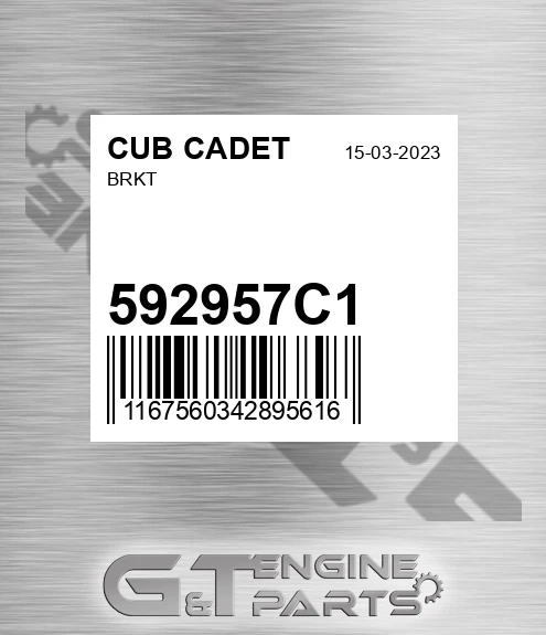 592957C1 Brkt for CUB CADET