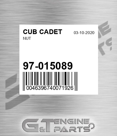 97-015089 Nut for CUB CADET