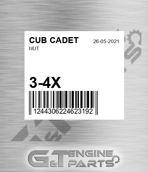 3-4X Nut for CUB CADET