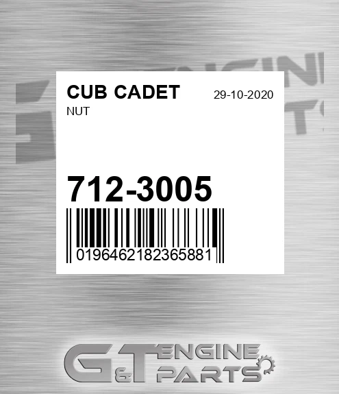 712-3005 Nut for CUB CADET