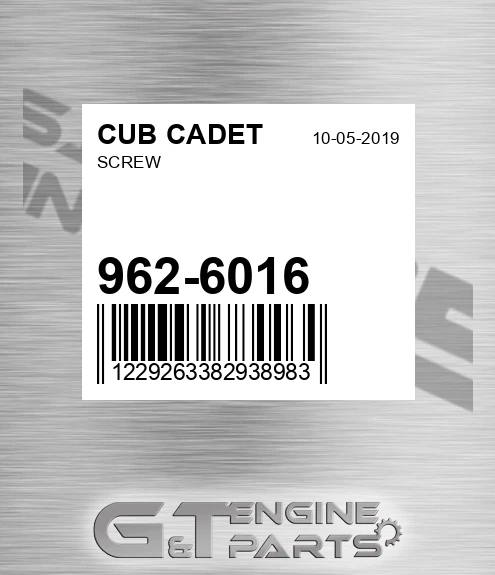 962-6016 Screw for CUB CADET