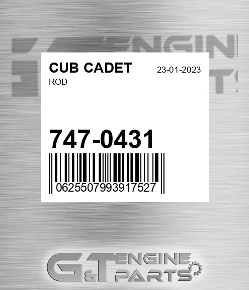 747-0431 Rod for CUB CADET
