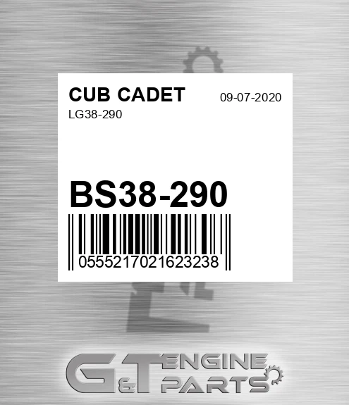 BS38-290 Lg38-290 for CUB CADET