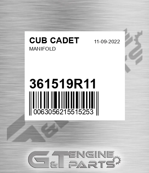 361519R11 Manifold for CUB CADET