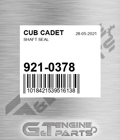 921-0378 Shaft Seal for CUB CADET