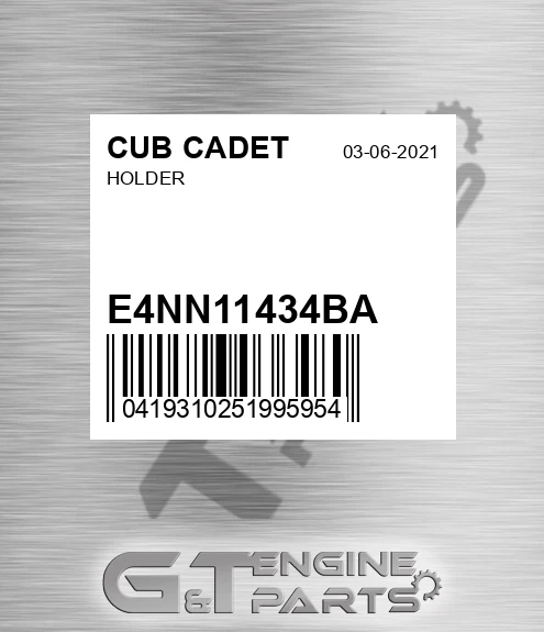 E4NN11434BA Holder for CUB CADET
